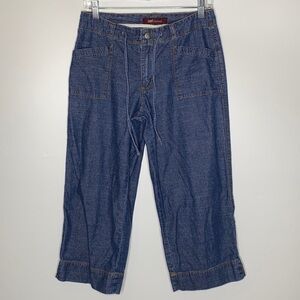 Lee Riveted Denim Jean Capris Size 6